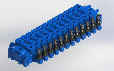 Válvula direccional hidráulica de 12 carretes, HCD6