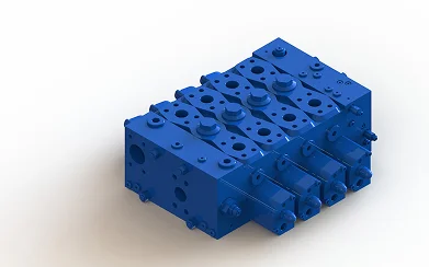 Bloque hidráulico de 4 carretes