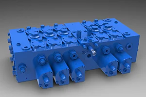 Manifold hidráulcio de 5 carretes (entrada intermedia con flujo combinado)